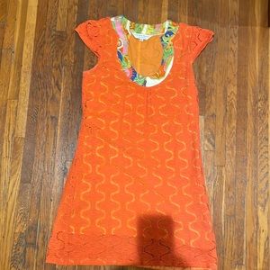 Trina Turk Orange Lace Dress